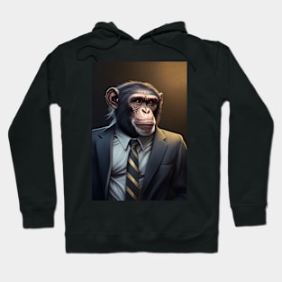 Adorable Monkey In A Suit - Fierce Chimpanzee Animal Print Art For Fashion Lovers Hoodie